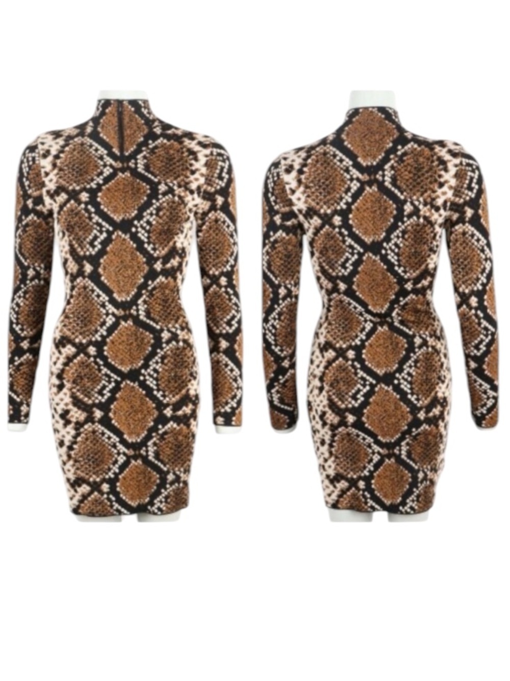 Knit Snakeskin Sweater Dress